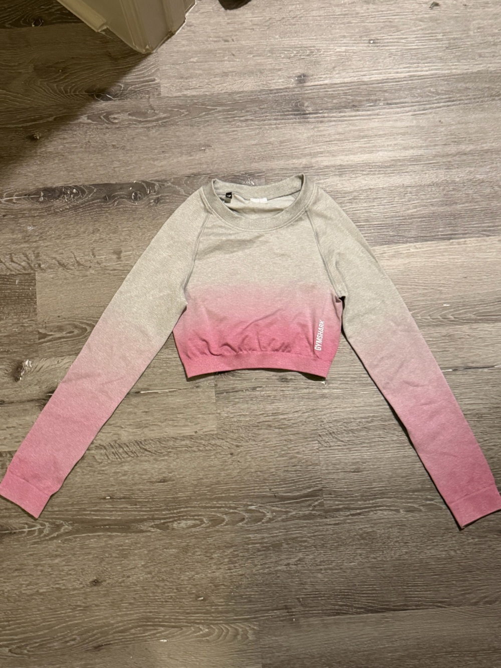 Gymshark Pink to Light-Pink Ombre Cropped Top